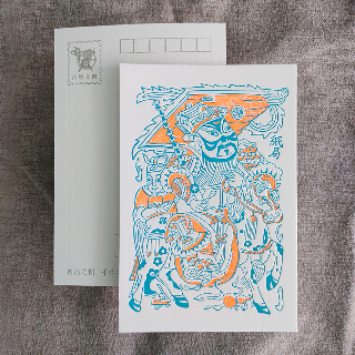 明信片-門神系列-馬上門神(左將)