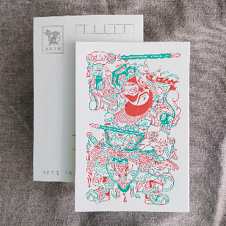 明信片-門神系列-左門神